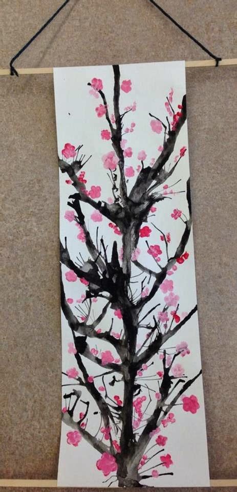 Lesson Examples Japanese Cherry Blossom Straw Painting