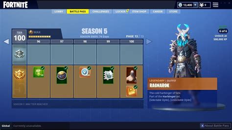 Buying All 100 Tiers Fortnite Season 5 Battle Pass All Items Unlocked
