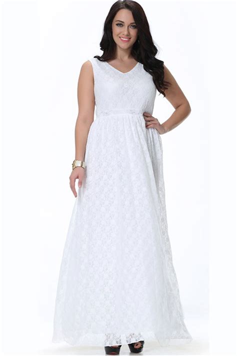 Kettymore Women Wedding Sleeveless V Neck Plus Size Dress