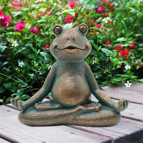 Goodeco Meditierende Frosch Ornament Miniatur Zen Yoga Frosch