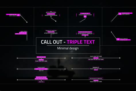 Triple Text Call Out After Effects Filtergrade