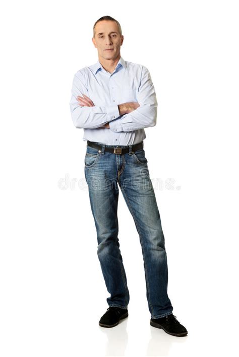 Handsome Man With Folded Arms Stock Photo Image Of Person Lifestyles