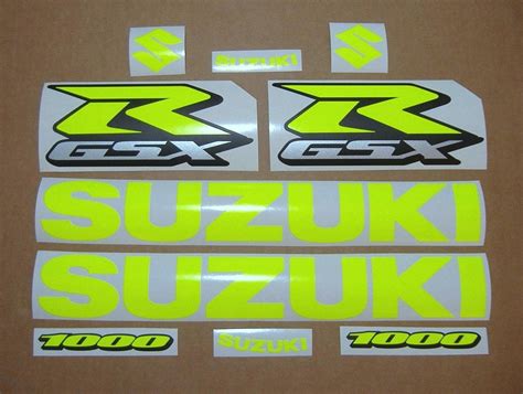 Suzuki Gsxr 1000 2005 Neon Fluorescent Yellow Logo