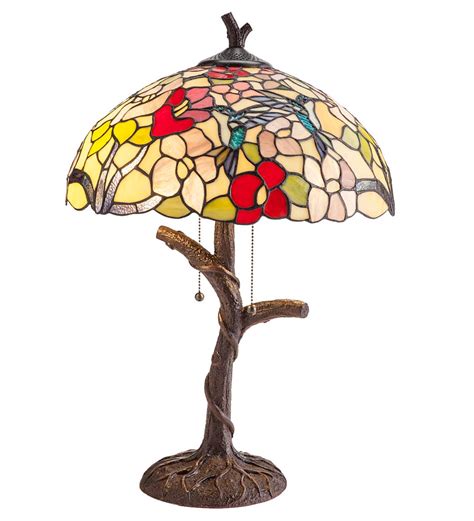Tiffany Inspired Hummingbird Stained Glass Table Lamp Lamps And