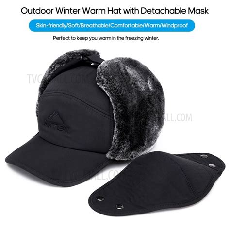 Supplex Winter Warm Hat With Detachable Mask Full Face Outdoor