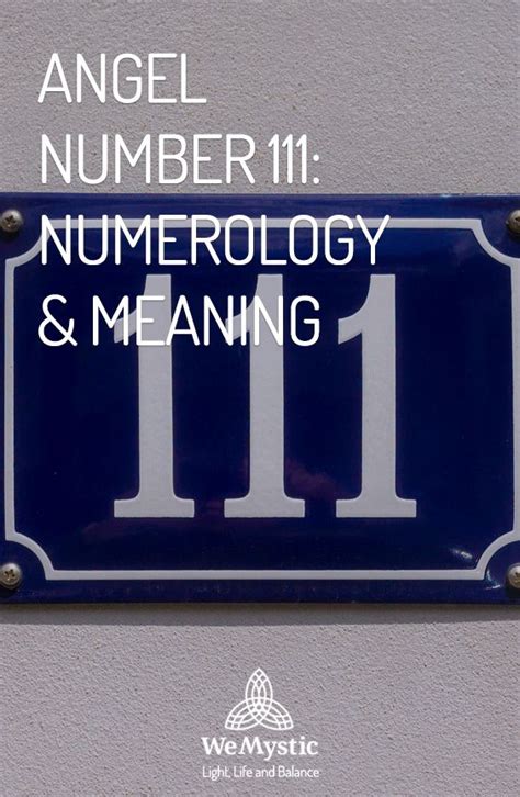Angel Number 111 Numerology And Meaning Wemystic Numerology Angel