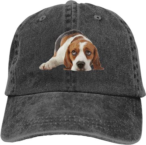 Unisex Basset Hound Dog Vintage Adjustable Baseball Cap Denim Dad Hat