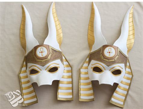 White Anubis Leather Egyptian Masks By B3designsllc On Deviantart