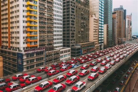 Wallpaper 2000x1335 Px China City Cityscape Hong Kong Red Cars