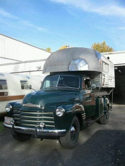 Vintage Airstream Truck Camper Vintage Rv Vintage Trailers Vintage