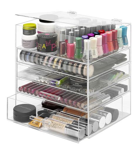 Whitmore 5 Drawer Acrylic Makeup Organizer Blushing In Hollywood