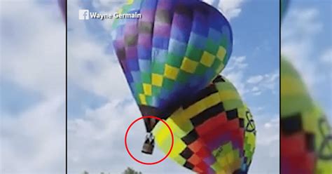 Watch Terror In The Sky As Hot Air Balloons Collide The Pilot Gets