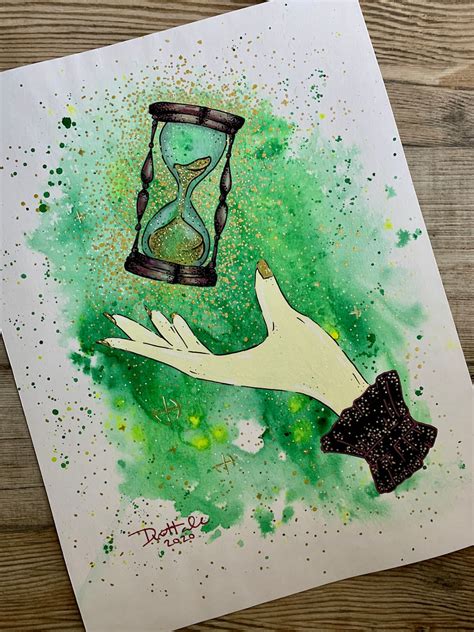 Original Hourglass Painting Etsy