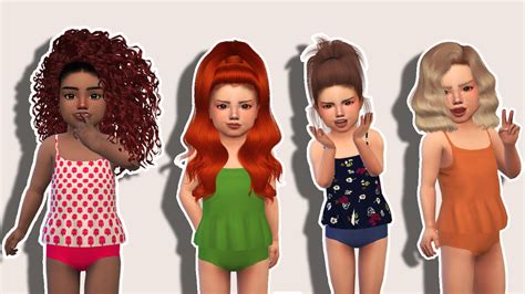 Toddler Swimsuit Izzy Sims Toddler Swimsuits Sims 4 Toddler Swimsuits