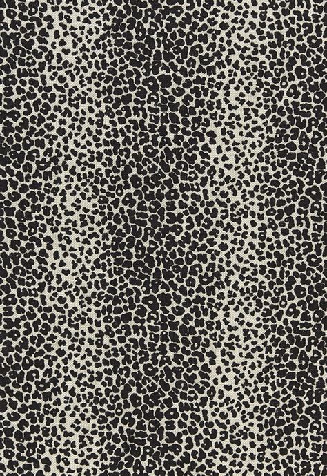 174841 Leopard Linen Print Ebony By Schumacher Fabric Animal Print