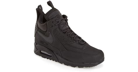 Nike Air Max 90 Winter Sneaker Boots In Black For Men Black Black
