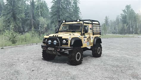 The land rover defender is tough, capable, and unstoppable. Land Rover Defender 90 off-road pour MudRunner