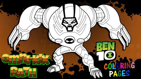Ben 10 Reboot Omni Kix Rath Coloring Page🖍 Cartoon Network Art
