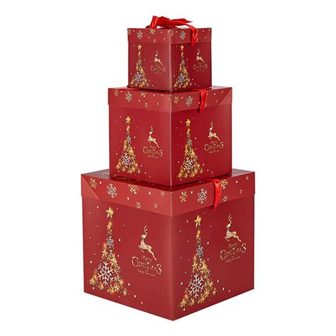 Christmas Nesting T Boxes With Lid Xmas Nested Box Set Christmas Eve