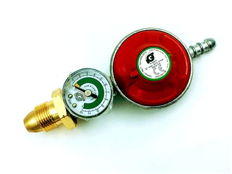 Low Pressure Mbar Lpg Propane Gas Regulator With Gauge Boiling Ring