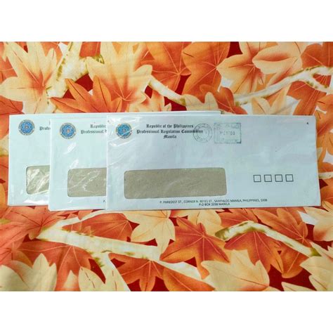 PRC METERED STAMP WINDOW MAILING ENVELOPE Board Exam Essentials Shopee Philippines