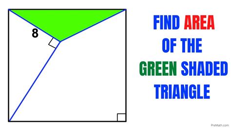 Calculate Area Of The Green Shaded Triangle Fun Geometry Important