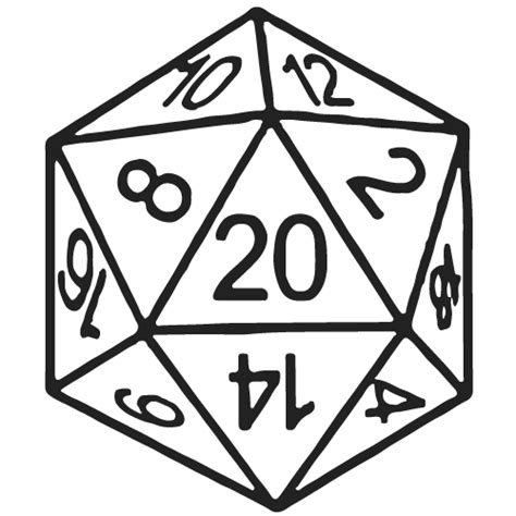 D20 Graphic Dungeons And Dragons Art Dungeons And Dragons 20 Sided Dice
