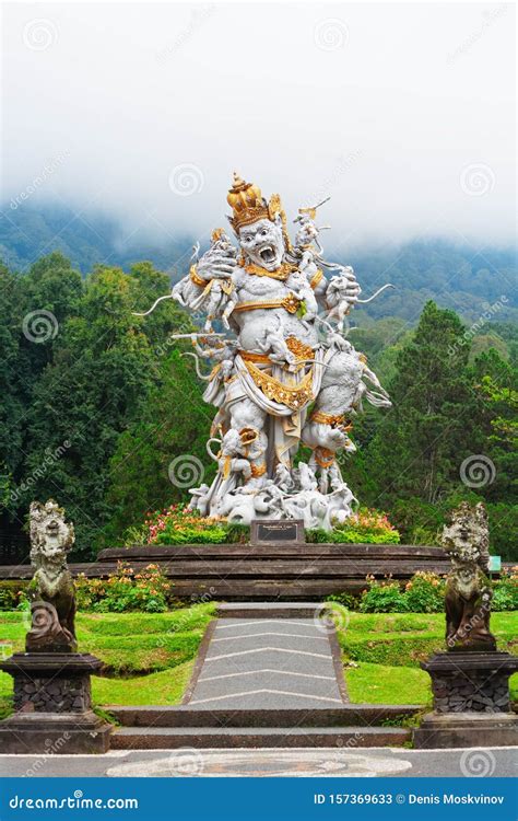 Ancient Statue Of Kumbakarna In Bedugul Botanical Garden Bali