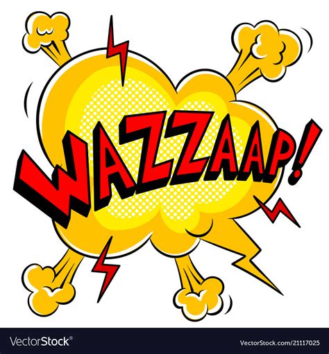 Wazzaap Word Comic Book Pop Art Royalty Free Vector Image