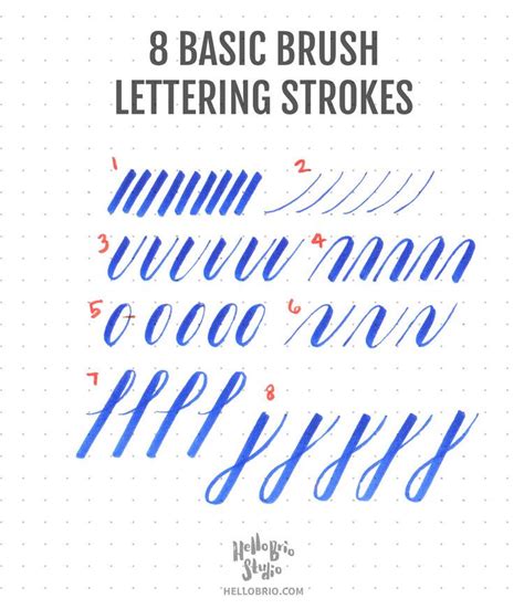 Intro To Brush Lettering Basic Strokes Brush Lettering Tutorial