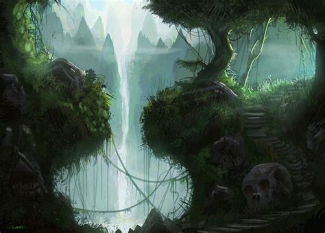 The Jungle Trek Cont Jungle Art Fantasy Art Landscapes Fantasy