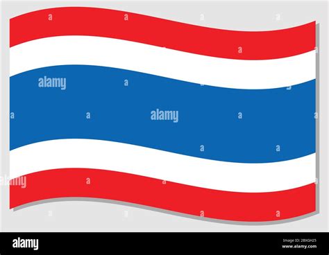 Waving Flag Of Thailand Vector Graphic Waving Thai Flag Illustration