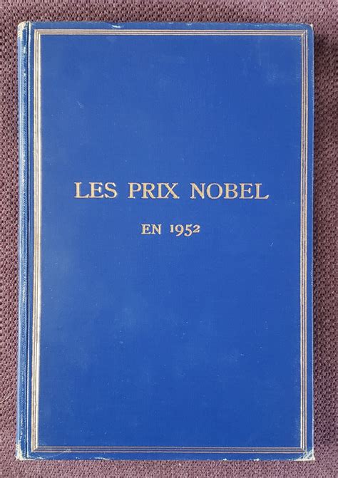 Les Prix Nobel En The Nobel Prizes Very Good Hardcover