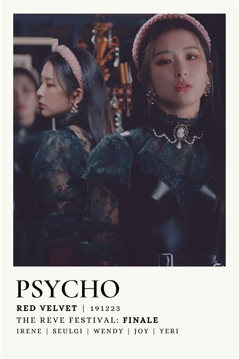 Red Velvet Seulgi Psycho Paint Chip Polaroid Minimalist Poster Red