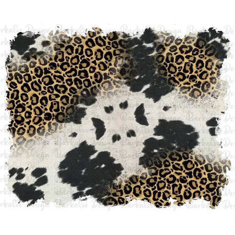 Cowhide Leopard Background Png Sublimation Design Western B Inspire Uplift