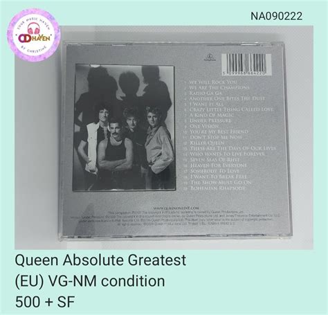 Queen Absolute Greatest Cd Unsealed Hobbies And Toys Music And Media