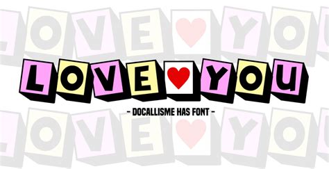Love You Font 1001 Free Fonts