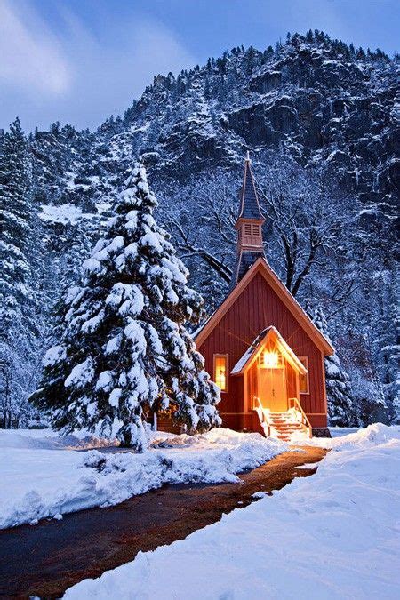 Country Church In Winter Winter Pinterest Church