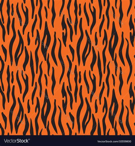 Abstract Animal Print Seamless Pattern With Tiger Vector Image