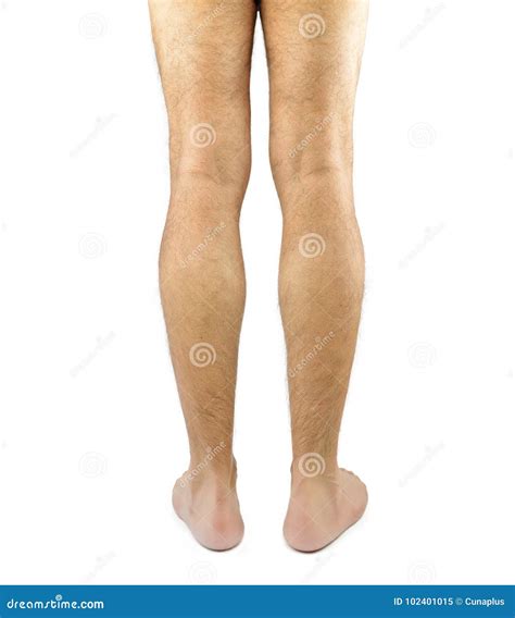 Rear View Of A Man Legs Stock Image Image Of Nudity 102401015
