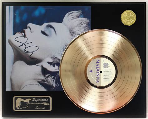 Madonna Gold Lp Record Signature Display Gold Record Outlet Album And