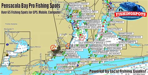Pensacola Bay Fishing Spots For Gps Floridas 1 Source For Fishing
