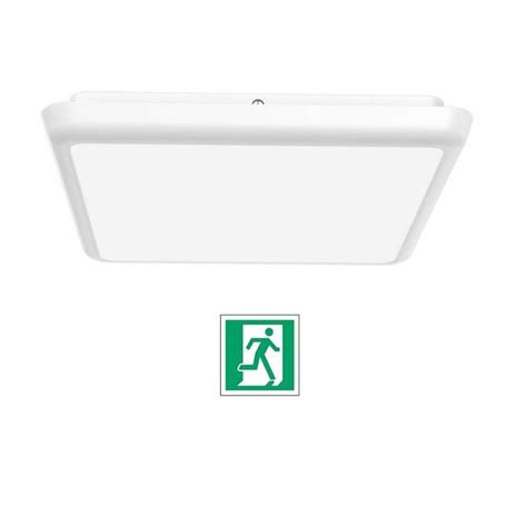 Square Led Ceiling Light 300x300 Mm Integrated Emergency 18 W