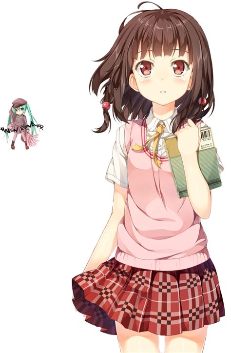 Anime Girl Brown Hair Transparent Png Png Play