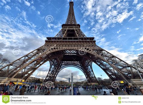 Eiffel Tower In Paris Editorial Photography Image Of Crowd 63064722