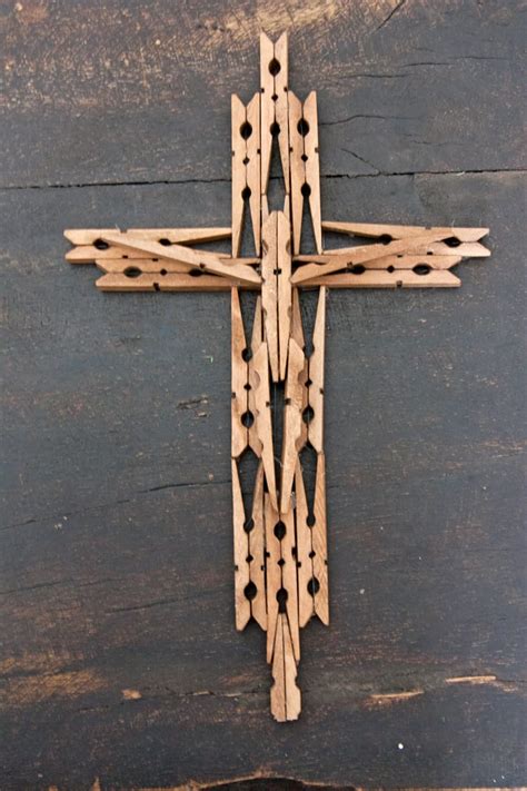 Wooden Clothespin Cross Muy Bueno Cookbook