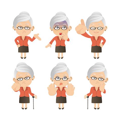 Royalty Free Funny Old Lady Clip Art Vector Images