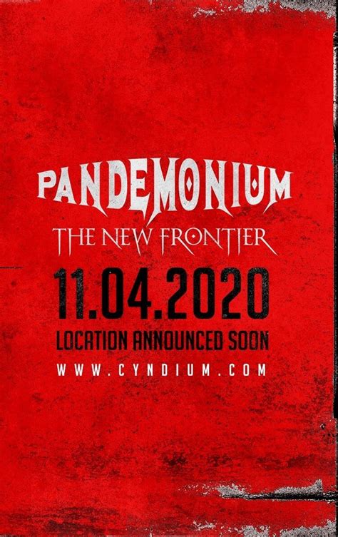 Pandemonium 2020 Tickets And Line Up En Meer Info 11 April