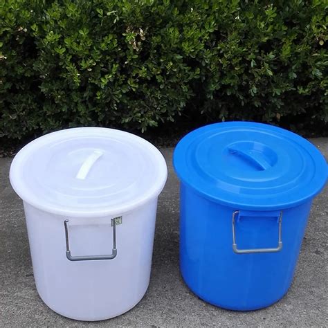 50 Litre Cheaper Cost Cylindrical Open Top Plastic Round Storage Bins