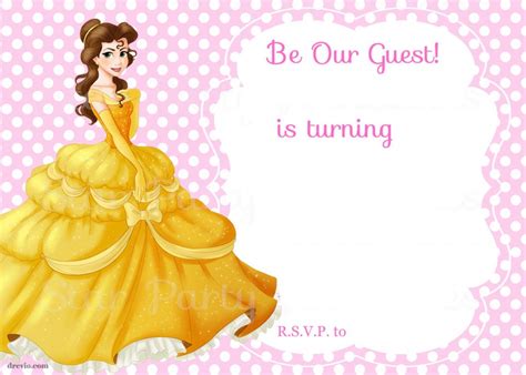 Free Printable Beauty And The Beast Royal Invitation Template